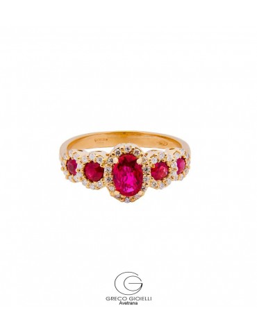 Anello in Oro Giallo Con...