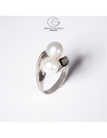 Anello in Oro Bianco con...